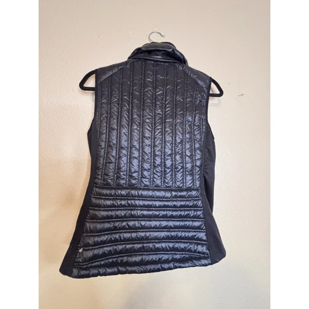 Women's Michael Kors Black Puffer‎ Vest Size S Small Quilted - No Zip On Hood